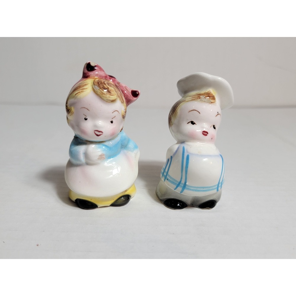 Vintage Shawnee Pottery Chef & Cook Salt & Pepper Shaker Ceramic Japan